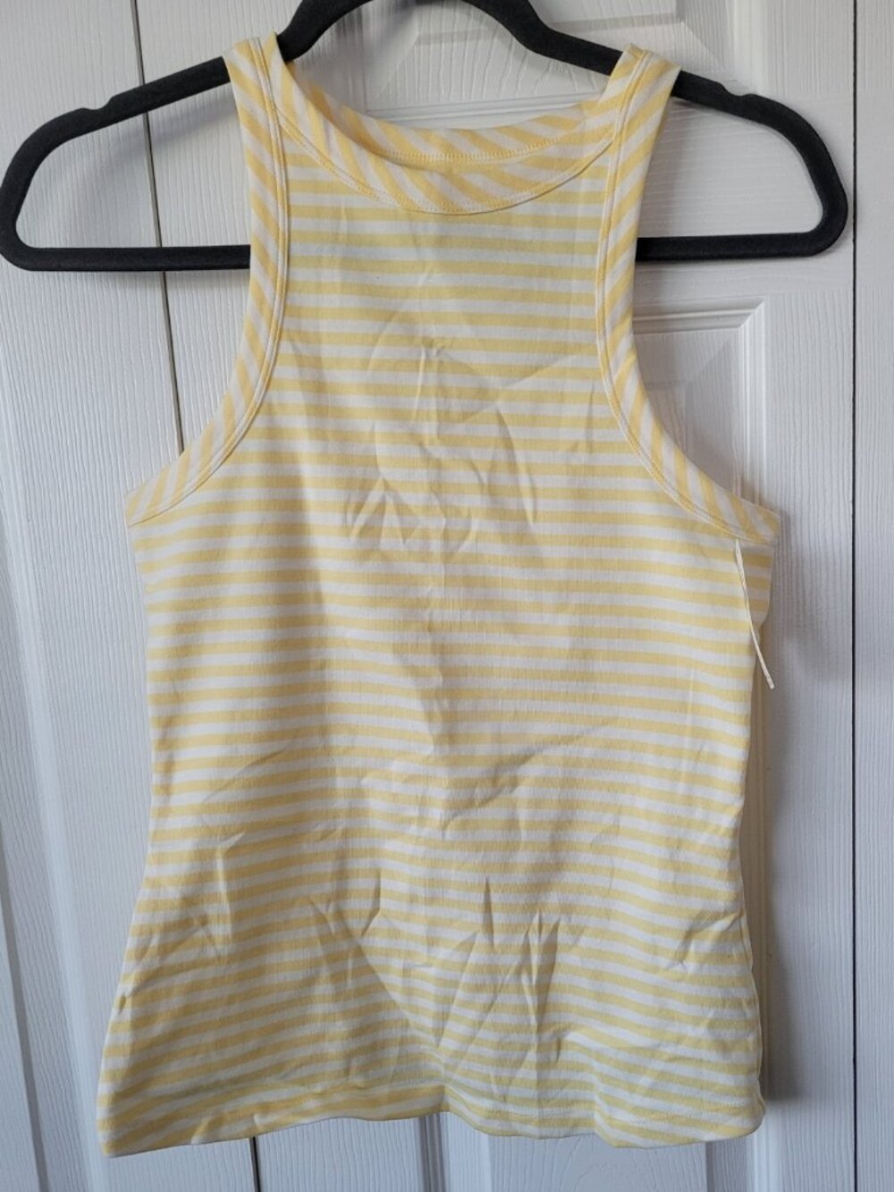 NWT MAEVE BY ANTHROPOLOGIE Striped Tank Top Yellow/White Size M